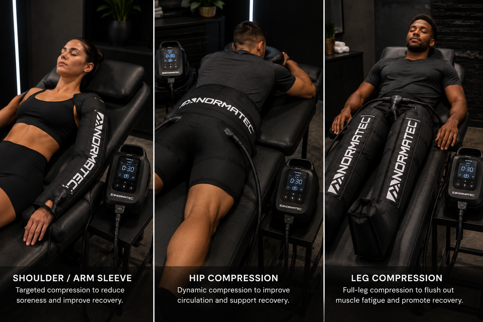 NormaTec compression therapy sleeves